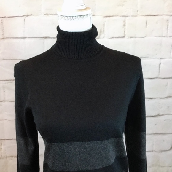 Joseph A. Striped Turtleneck Sweater - Picture 2 of 4